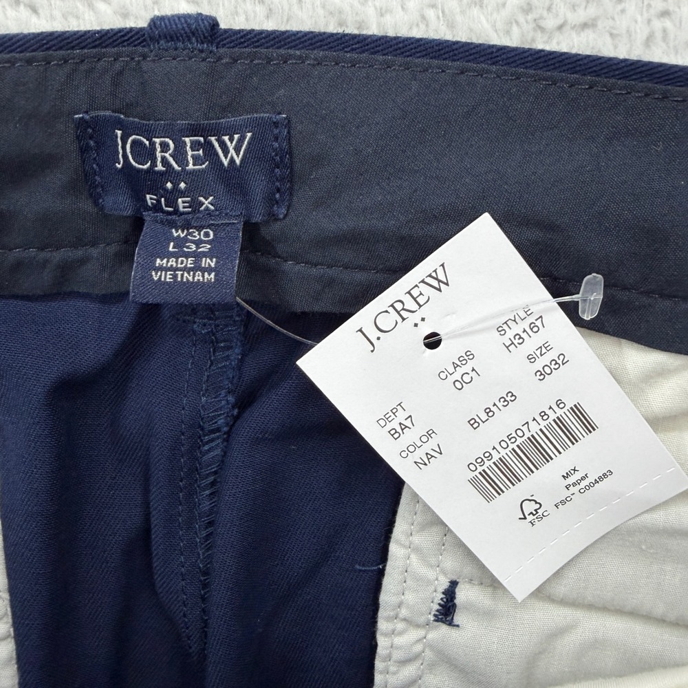 J.Crew Mens Slim Flex Chino Pants Navy Blue H3167 Size 30x32 NWT - Picture 6 of 10
